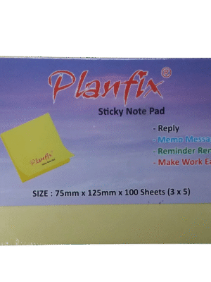 PLANFIX 005 STICKY PAD PLAIN 3X5 100SHEETS