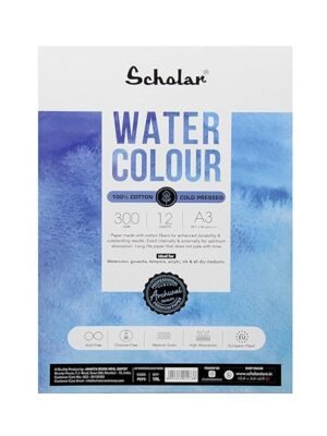 SCHOLAR PHP3 A3 WATERCOLOR HOTPRESS 100% COTTON DRAWING BOOK