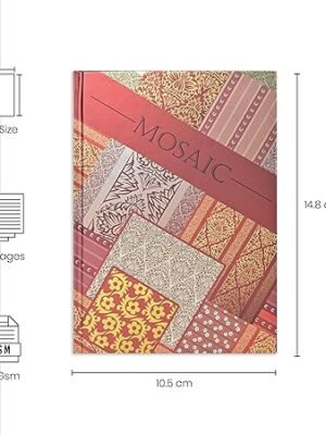 SCHOLAR MSN1 A6 METALLIC NOTEBOOK MOSAIC