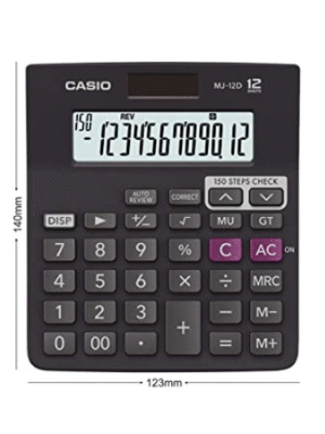 CASIO MJ-12D BK CALCULATOR 490