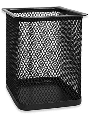 SAYA 13C CLEAR PEN STAND METAL MESH SQUARE