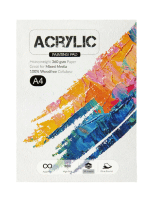 SCHOLAR ACR4 A4 ACRYLIC PAINTING PAD 360GSM 10SHEET