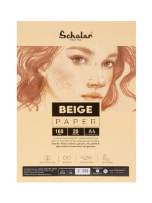 SCHOLAR FLS4 A4 BEIGE PAPER LOOSE SHEET 160GSM 20SHEET