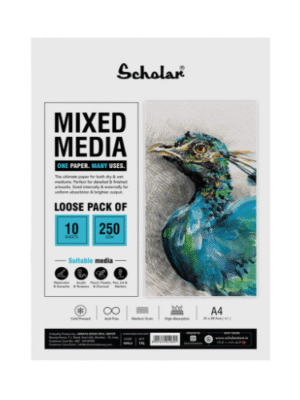 SCHOLAR MML4 A4 MIXED MEDIA LOOSE SHEET 250GSM 10 SHEET
