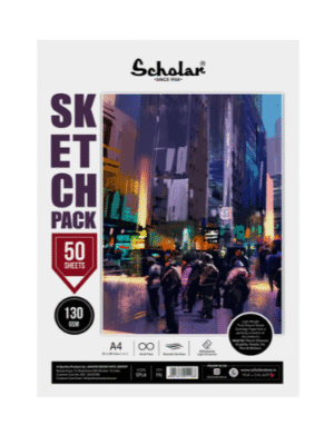 SCHOLAR SPL4 A4 SKETCH LOOSE DRAWING SHEET 130GSM 50SHEETS