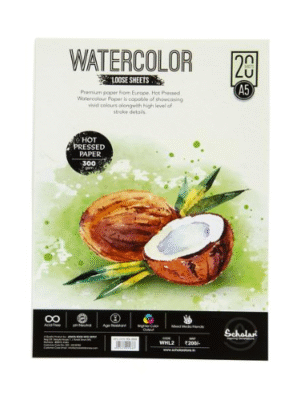 SCHOLAR WHL2 A5 WATERCOLOR HOTPRESS LOOSE SHEET 20SHEET