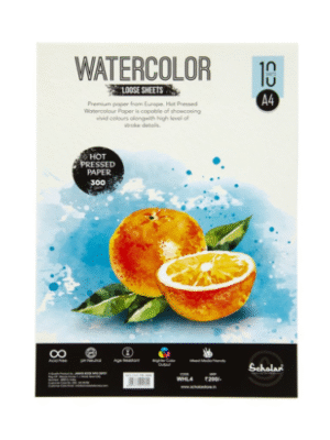 SCHOLAR WHL4 A4 WATER COLOR HOT PRESS LOOSE SHEET 300GSM 10SHEET