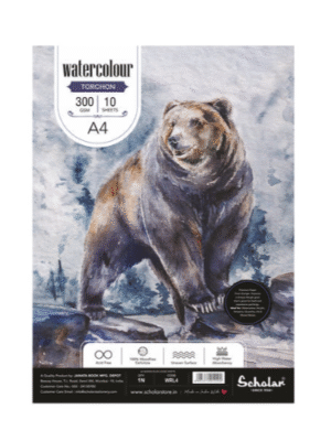 SCHOLAR WRL4 A4 WATER COLOR TORCHON LOOSE DRAWING SHEET 300GSM 10SHEET