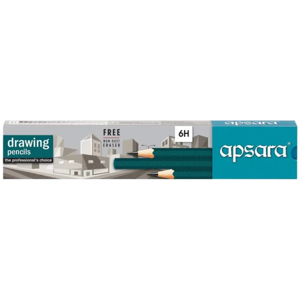 APSARA DRAWING PENCIL 6H PACK OF 10PCS