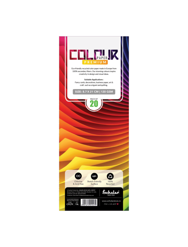 SCHOLAR CPLT9 BOOKMARK COLOR PAPRE SHEET 20SHEET