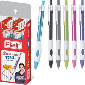 FLAIR EZEE CLICK PRO BALL PEN PACK OF 10PCS
