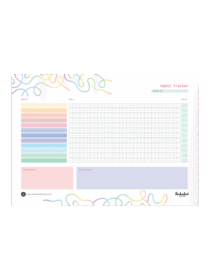 SCHOLAR HTMH A4 MONTHLY HABIT TRACKER 24SHEET HORIZONTAL