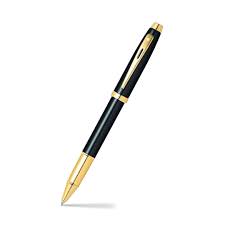 SHEAFFER 9322 100 GLOSSY BLACK WITH GOLD TONE TRIM ROLLER BALL PEN