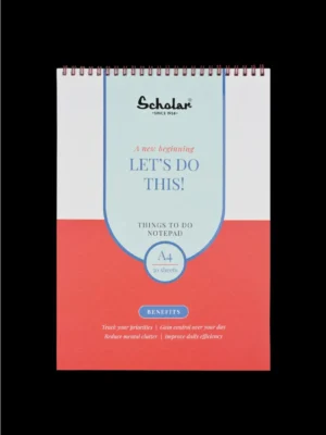 SCHOLAR TTS1 A6 THINGS TO DO SPIRAL PAD 50SHEET