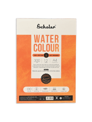 SCHOLAR PHP4 A4 WATER COLOR HOT PRESS PAD 300GSM 12SHEET