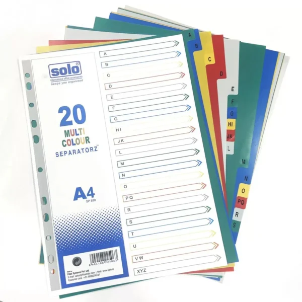 SOLO SP 520 SEPARATOR WITH INDEX PACK OF 20PCS