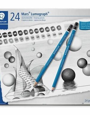 STAEDTLER 100 G24 MARS LUMOGRAPH PENCILS PACK OF 24PCS