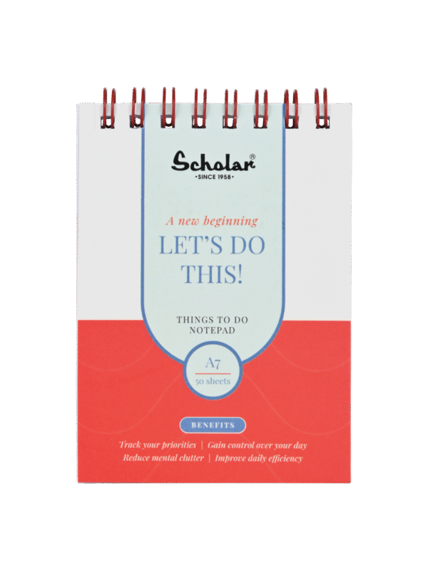 SCHOLAR TTS9 A7 THINGS TO DO SPIRAL PAD 50SHEET