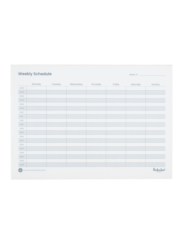 SCHOLAR WPLT A4 WEEKLY SCHEDULER 50SHEET