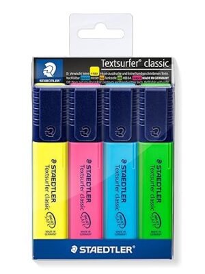 STAEDTLER 364 WP4 CLASSIC HIGHLIGHTER PACK OF 4PCS