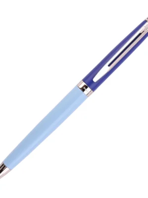 WATERMAN HEMISPHERE COLOR BLACK&BLUE CHROME TRIM BALL PEN