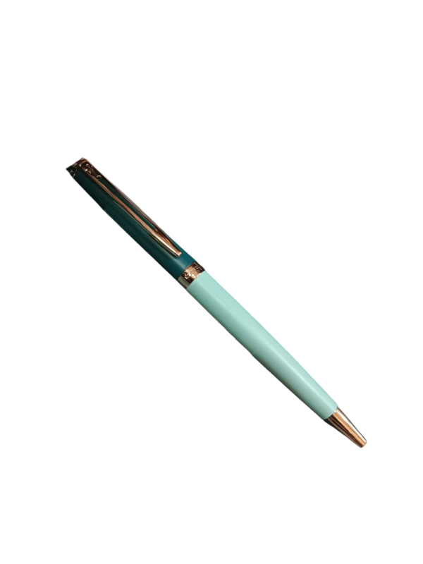 WATERMAN HEMISPHERE COLOR BLACK&GREEN CHROME TRIM BALL PEN