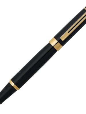 SHEAFFER 9325 GLOSSY BLACK WITH GOLD TRIM M FOUNTAIN PEN 5000