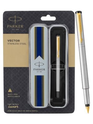 PARKER VECTOR STAINLESS STEEL GOLD TRIM FP 750