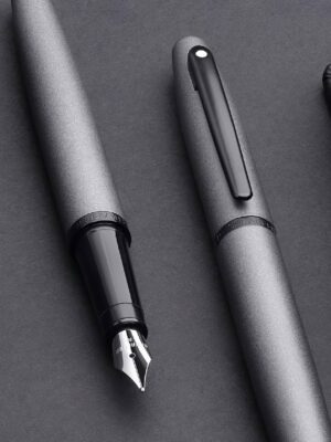 SHEAFFER 9424 MATTE GREY WITH MATTE BLACK TRIM M FOUNTAIN PEN 2400
