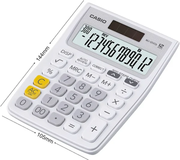 CASIO MJ-12VCB WHITE CALCULATOR 535