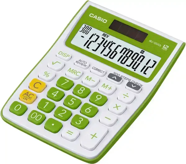 CASIO MJ-12VCB GREEN CALCULATOR 535