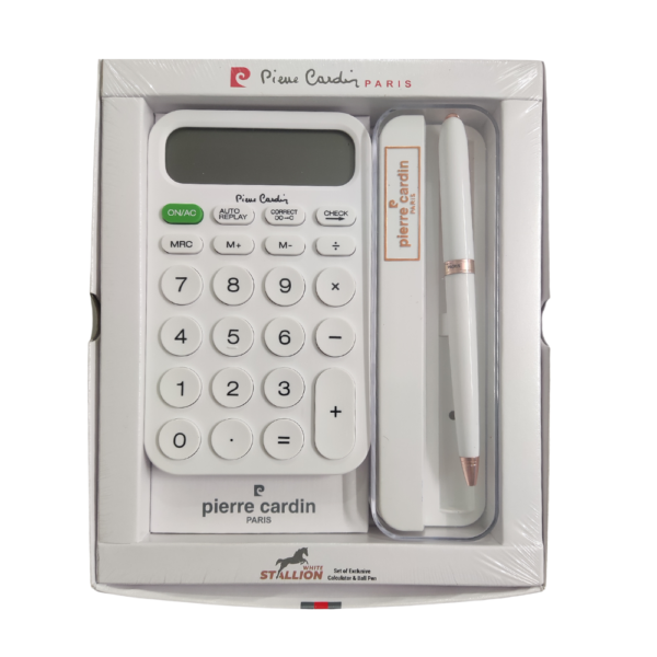 PIERRE CARDIN WHITE STALLION SET BP+CALCULATOR 700
