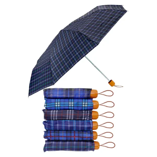 UMBRELLA PC20-58 FOLDING CHECK MULTICOLOR