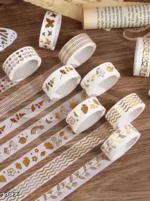 TAPE 2305 SILVER HOT STARPING WASHI TAPE PACK OF 6PCS
