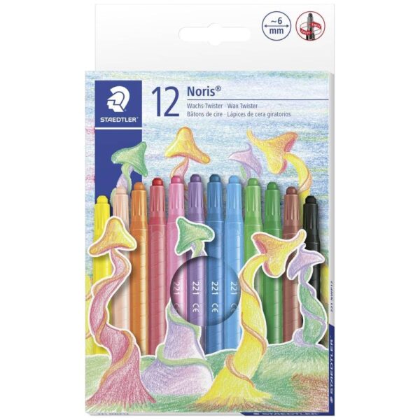 STAEDTLER 221 NWP12 NORIS TWIST WAX CRAYONS PACK OF 12PCS