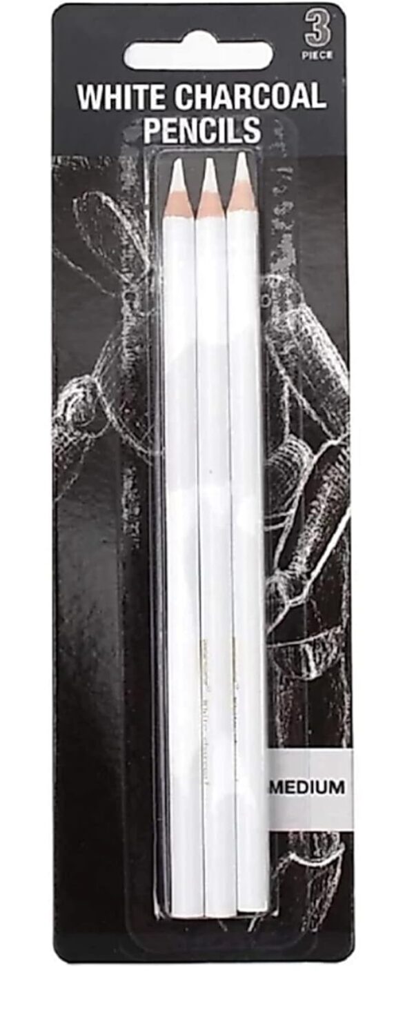 MACARON MCR-1990-13 CHARCOAL WHITE PENCIL PACK OF 3PCS