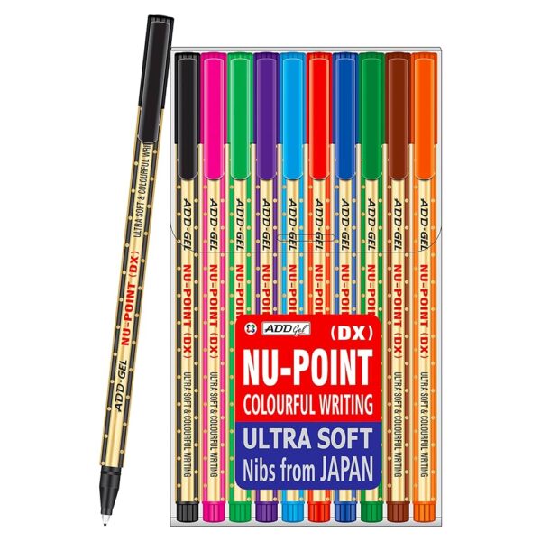 ADDGEL NU POINT COLORFUL WRITING PACK OF 10PCS