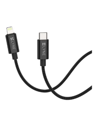 LYNE FLEXY 48I BRAIDED WIRE TYPE C TO LIGHTNING FAST DATA CABLE /25WATT OUTPUT