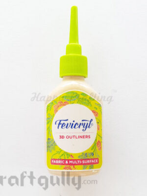 FEVICRYL 3D OUTLINER FABRIC & MULTI-SURFACE PEARL METALLIC GOLD 352
