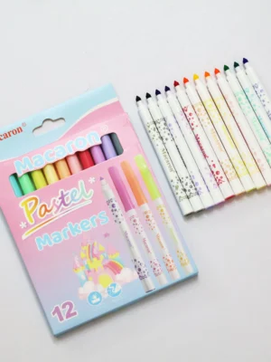 MACARON MCR-1990-20 PASTEL MARKER PACK OF 12PCS
