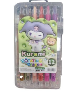 KUROMI CY-6101B-12 ROTATING CRAYONS PACK OF 12PCS