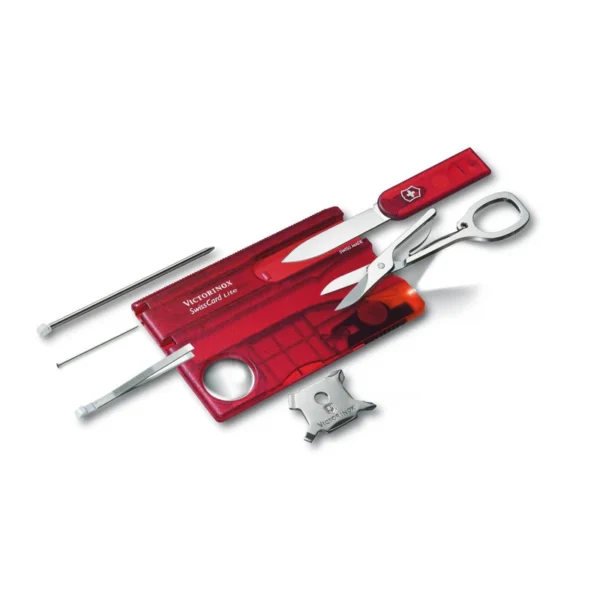 VICTORINOX 0.7300 T SWISS CARD LITE RUBY RED TRANSLUCENT