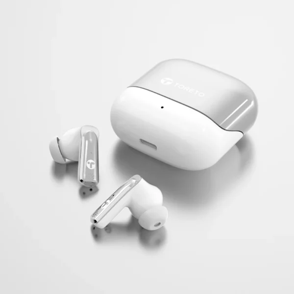 TORETA TOR-1419 AIR GEM TRUE WIRELESS EARBUDS WHITE & METALLIC