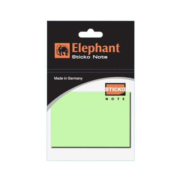 ELEPHANT 159665 2*3 STICKY NOTES GREEN