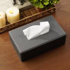 V-CUBE DESIGNS VCDTH2515GY VEGAN LEATHER TISSUE HOLDER GREY(25X15X7CM)