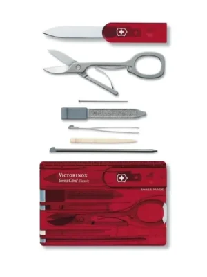 VICTORINOX 0.7100 T SWISS CARD RUBY RED TRANSLUCENT
