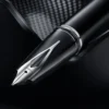 SHEAFFER LEGACY 9064 GLOSSY BLACK MEDIUM NIB FOUNTAIN PEN WITH CHROME PLATED TRIMS - Image 2