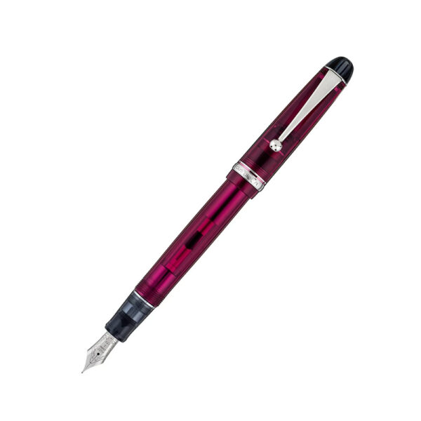 PILOT 74 CUSTOM TINTED WINE RED FOUNTAIN PEN CHROME TRIM